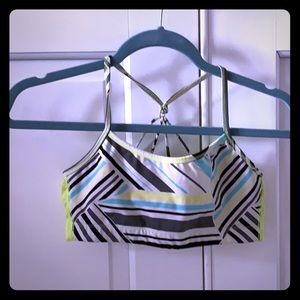 Cute Multicolored striped sports bra